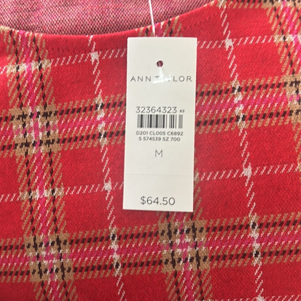 Plaid Knit Top Size M - Picture 7 of 9